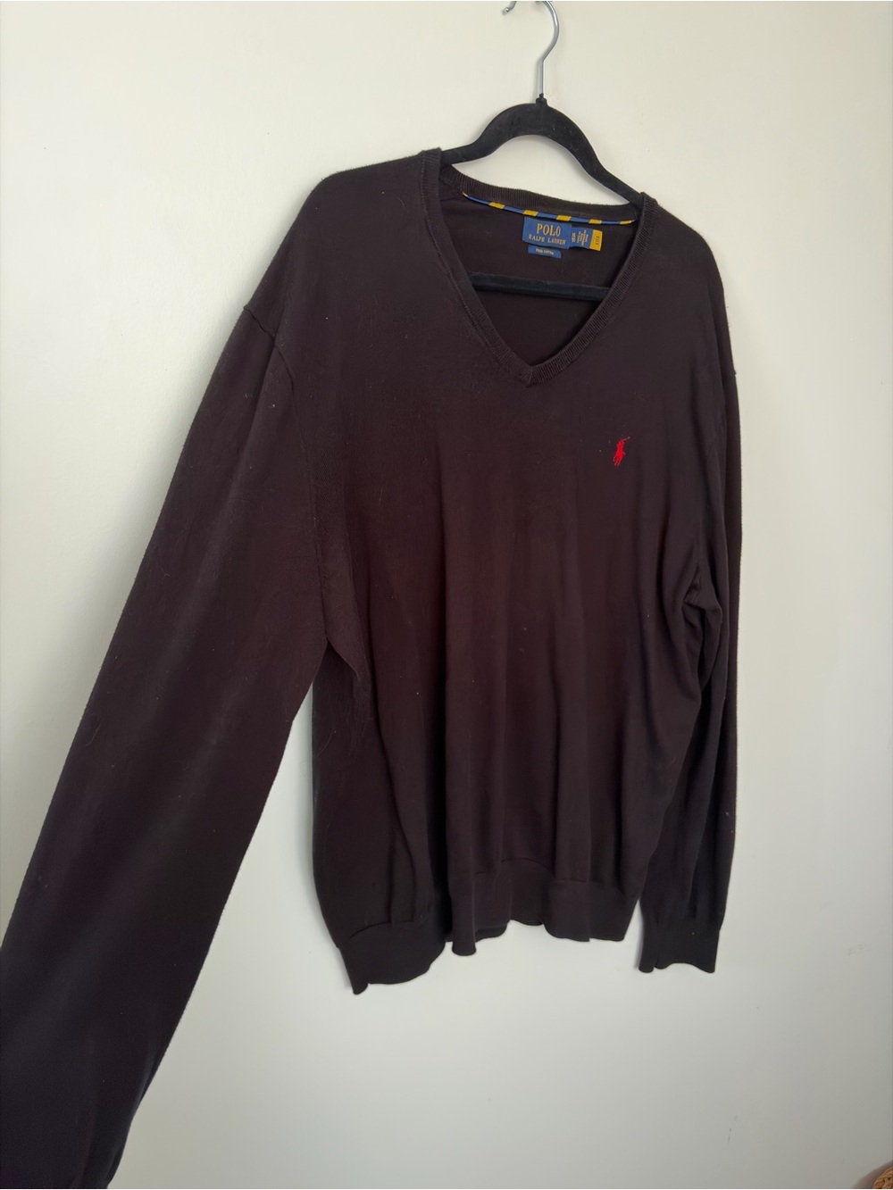 Polo Ralph Lauren Pima Cotton V-neck Men’s Pullover Sweater - XL - Picture 6 of 7